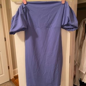 EUC Susana Monaco purple puff sleeve mini dress